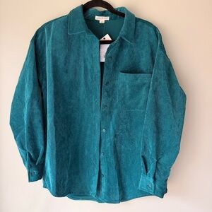 Ultra Flirt Teal Button Down Shirt